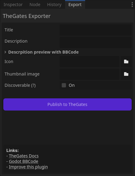 TheGates Exporter Plugin Interface
